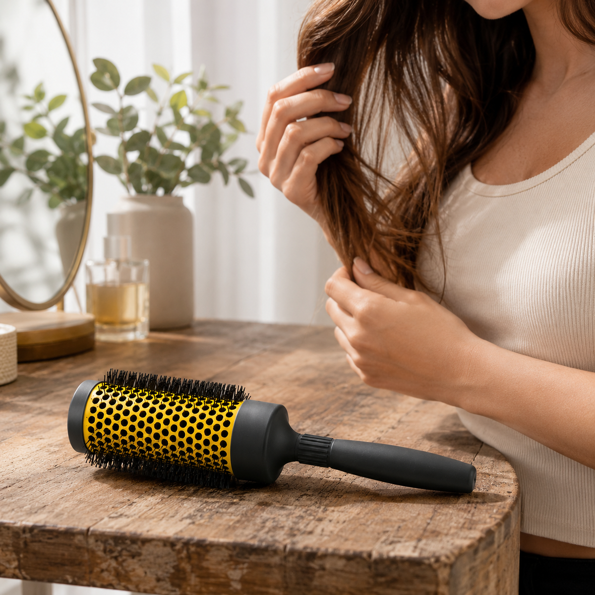 Ceramic Round Detangling Hair Brush