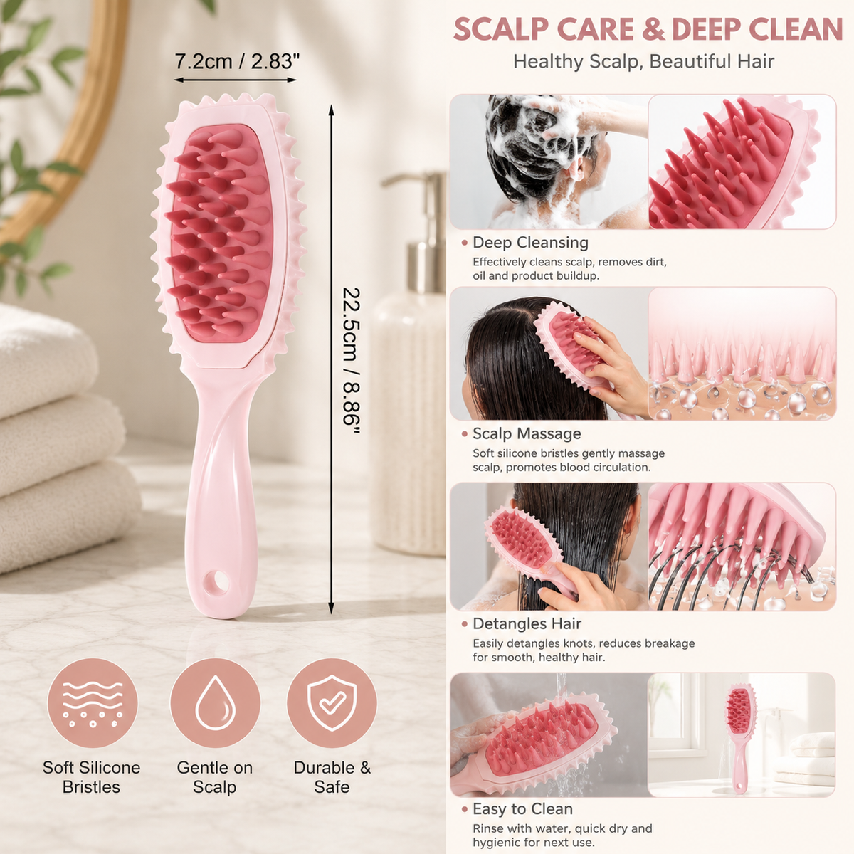 Scalp Massage Shampoo Brush