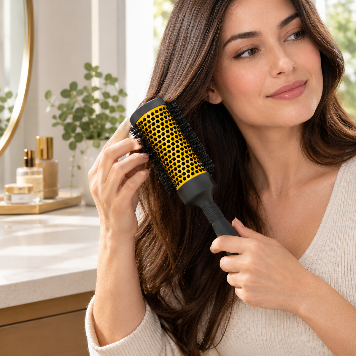 Ceramic Round Detangling Hair Brush